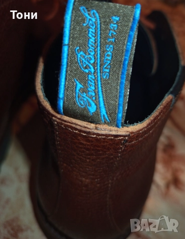 FLORIS VAN BOMMEL Оригинал Нови Мъжки Боти Изцяло от Натурална Естествена Кожа 42/43, снимка 6 - Мъжки боти - 52309708