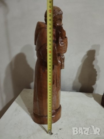 Стара дървена статуетка, снимка 4 - Други ценни предмети - 44231164