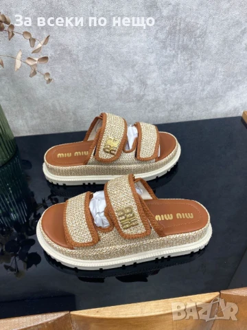 Miu Miu Дамски Чехли Миу Миу - 4 Налични Цвята Код E660, снимка 2 - Чехли - 51073509