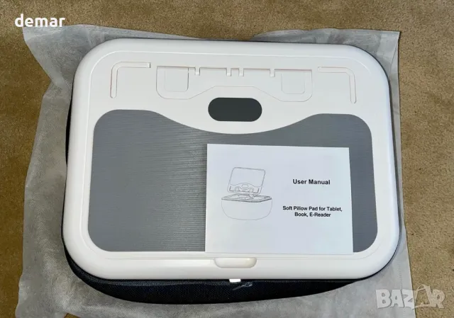 CGBE регулируема възглавница за таблет или електронен четец за легло, с възглавница, син и сив, снимка 11 - Други стоки за дома - 48199000