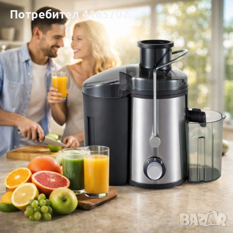 Сокоизстисквачка Muhler MJ-600S, 600W, Корпус и цедка от неръждаема стомана, 2 скорости + Turbo, 0.5, снимка 3 - Сокоизстисквачки и цитрус преси - 53818441