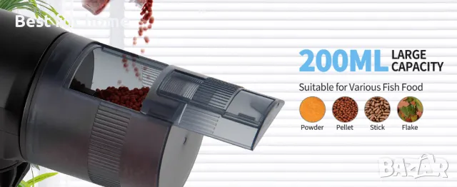 Автоматична хранилка за риби AOYAR, снимка 12 - Оборудване за аквариуми - 47731859