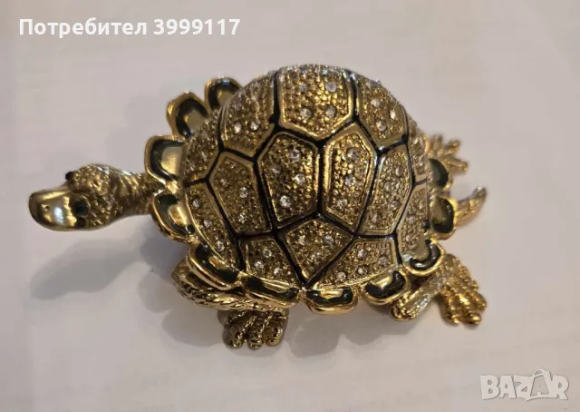 Метална бижутерка - Костенурка, снимка 2 - Романтични подаръци - 47807637