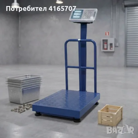 Платформена електронна везна ACS 300/350 кг 40×50, снимка 2 - Везни - 55729279