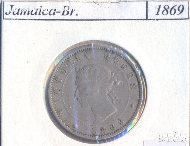 Ямайка 1/2 пени 1869 година, снимка 2 - Нумизматика и бонистика - 38668067