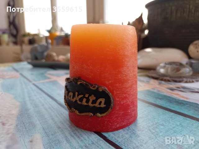 декоративна ароматна свещ от Португалия с аромат на портокал и кафе