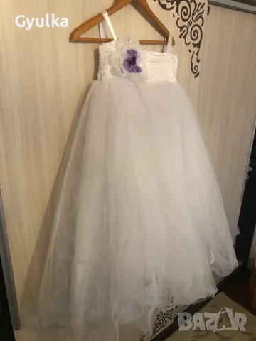 Детска шаферска рокля - 6-7 г., снимка 3 - Детски рокли и поли - 47411475