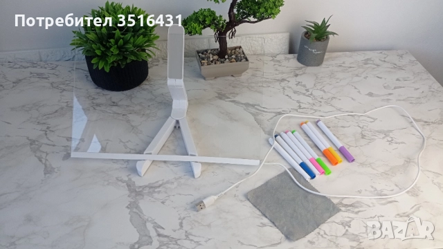 Светеща LED Дъска за Бележки и Рисуване Креативен Подарък Нощна Лампа, снимка 8 - Друга електроника - 51535236