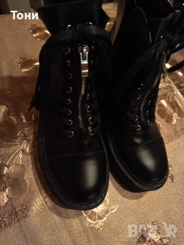 Нови Дамски Високи Кожени Боти 40, снимка 13 - Дамски боти - 52923235