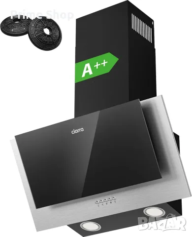 Наклонен стенен абсорбатор CIARRA CBCB6736C, 60см, 370m³/h, Клас A++, функция за рециркулация 