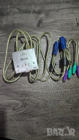 Устройство за използване на два компютъра с един монитор KVM