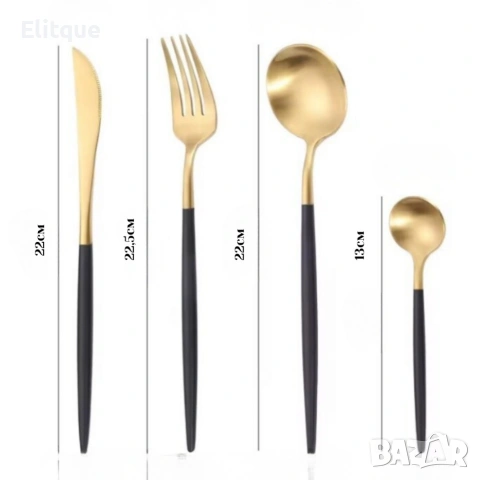 Комплект прибори за хранене от 24 части с луксозен дизайн и магнитна кутия, снимка 7 - Други - 53120515