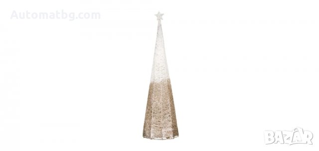 Коледна декоративна метална елха със звезда, 43см, Automat