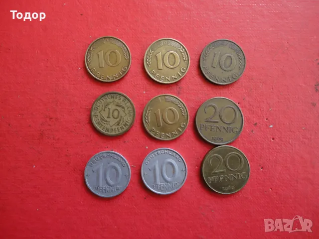 Лот пфенинг пфеннинги немска монета лот монети 
