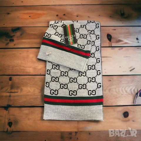 шал и шапка hugo boss loewe gucci , снимка 11 - Шапки - 50749049