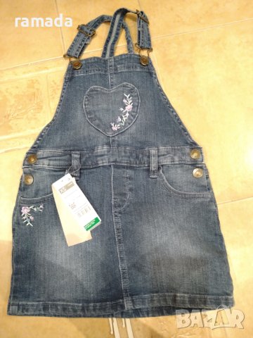 Дънков сукман Benetton , снимка 2 - Детски рокли и поли - 41888640