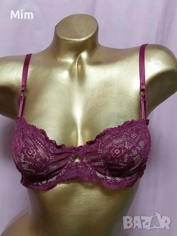 LETTE 80 B Червен / бордо /дантелен сутиен 