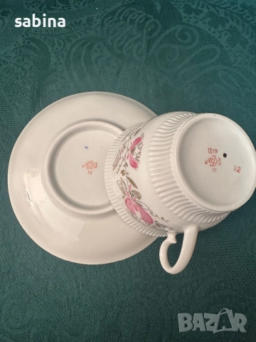 Редки чаши за чай на ЛФЗ Ломоносов, СССР, снимка 6 - Чаши - 52960121