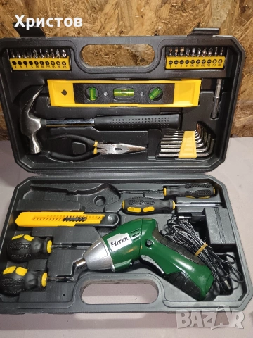 Комплект инструменти, включващ акумулаторен винтоверт с марка Hi-Tek, снимка 3 - Други инструменти - 53286842