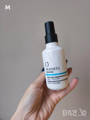 НОВО OLIOSETA NOURISH Термозащитен запечатващ спрей за мигновен блясък pH 3.5, 150 мл