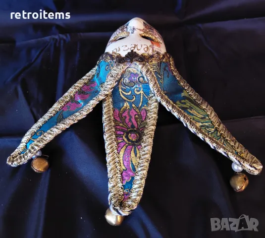 Оригинална ръчно изработена и декорирана порцеланова Венецианска маска, снимка 3 - Декорация за дома - 49621661