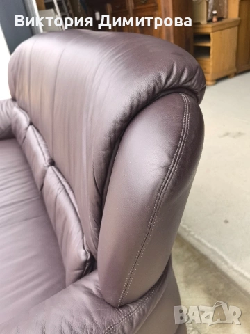 Кожен диван триместен, снимка 6 - Дивани и мека мебел - 53851730