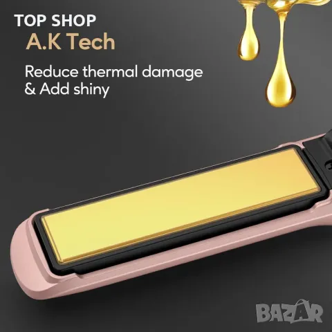 Terviiix Безжична мини преса за коса и маша 2 в 1 за къса коса, акумулаторна, 4500mAh батерия, снимка 2 - Преси за коса - 49340621