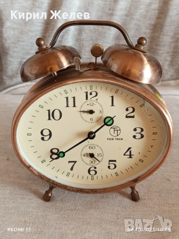 Винтидж механичен будилник TICK TOCK рядък за КОЛЕКЦИЯ ДЕКОРАЦИЯ 44044, снимка 3 - Антикварни и старинни предмети - 51959088