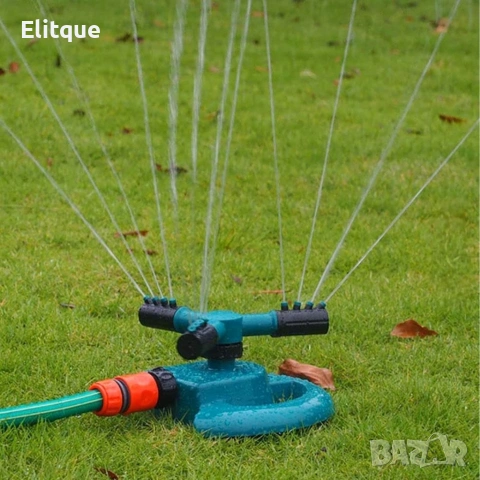 Автоматична градинска пръскачка с 3 регулируеми рамена и 12 дюзи, 360°, снимка 7 - Други инструменти - 53371534