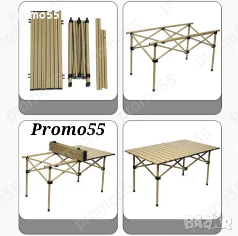 Преносима сгъваема маса в калъф 55х55х50см., снимка 3 - Къмпинг мебели - 49165197