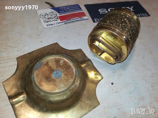 ПЕПЕЛНИК И ЗАПАЛКА-МЕД МЕСИНГ ОТ ФРАНЦИЯ M2607231631, снимка 13 - Колекции - 41666867