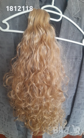 Тъмно руса опашка за коса на шнола , снимка 2 - Аксесоари за коса - 53676587