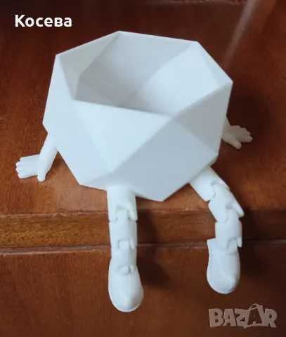 Мини кашпа с крачета и ръчички , снимка 3 - Декорация за дома - 49032546