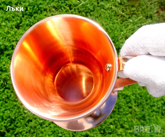 Медна кана 2 литра,чиста червена мед,релеф. , снимка 3 - Антикварни и старинни предмети - 51446667