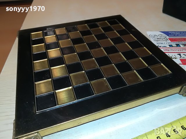 ДЪСКА ЗА ШАХ-МЕД МЕСИНГ-ВНОС SWISS 0306231858M, снимка 9 - Антикварни и старинни предмети - 40938267