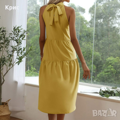 Дълга А образна лятна рокля, размер S и М, снимка 3 - Рокли - 44506598