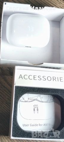 Чисто нови Безжични Слушалки A97 Pro TWS – Bluetooth 5.3 + LED Дисплей, снимка 4 - Слушалки и портативни колонки - 53645277