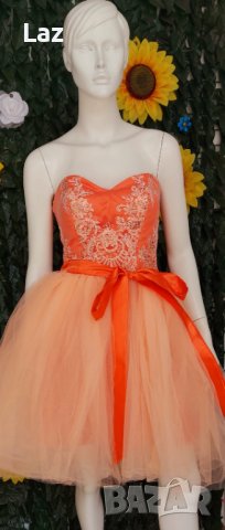 луксозна бална официална рокля с много обем 2 в 1, снимка 4 - Рокли - 36631462