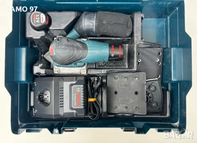 Bosch GSS 12V-13 - Акумулаторен безчетков виброшлайф 12V комплект!, снимка 2 - Шлайфмашини - 52915129