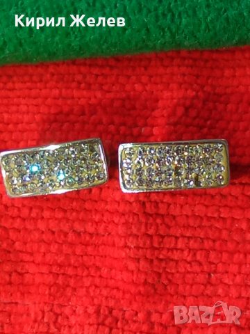 ВЕЛИКОЛЕПНИ СРЕБЪРНИ СКЪПОЦЕННИ ОБЕЦИ СРЕБРО 925 с БЯЛА ПОЗЛАТА АНГЛИЙСКИ Тип ЗАКОПЧАВАНЕ 37452, снимка 8 - Обеци - 40532591