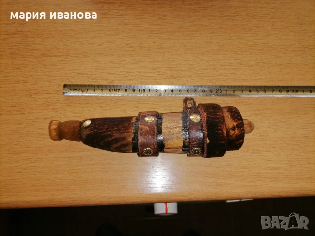 Нискобюджетна барутница, снимка 2 - Антикварни и старинни предмети - 53636155