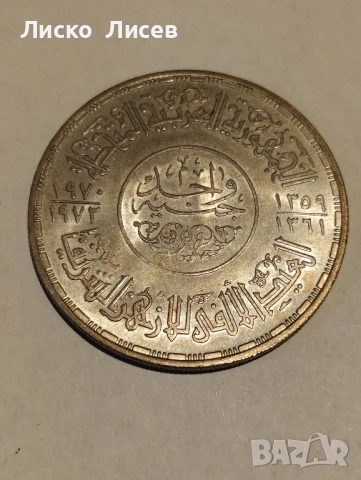 Египет 1 паунд 1972г., снимка 6 - Нумизматика и бонистика - 52943392