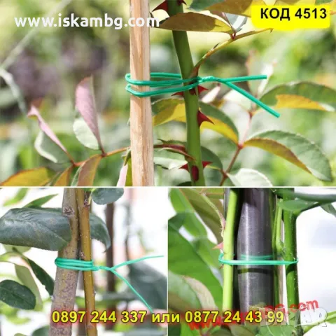 100м. тел за връзване на домати,лозя и цветя - КОД 4513, снимка 6 - Градински цветя и растения - 50372828