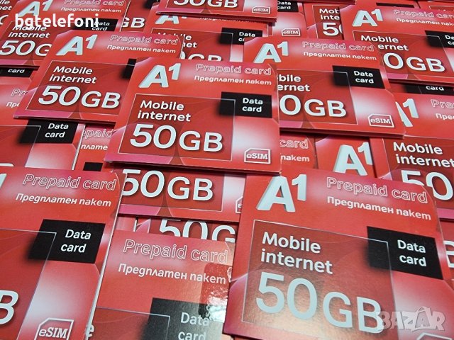 esim prepaid card 50GB A1 ,есим предплатена карта 50гб  на А1/Мтел/, снимка 6 - Apple iPhone - 44392223
