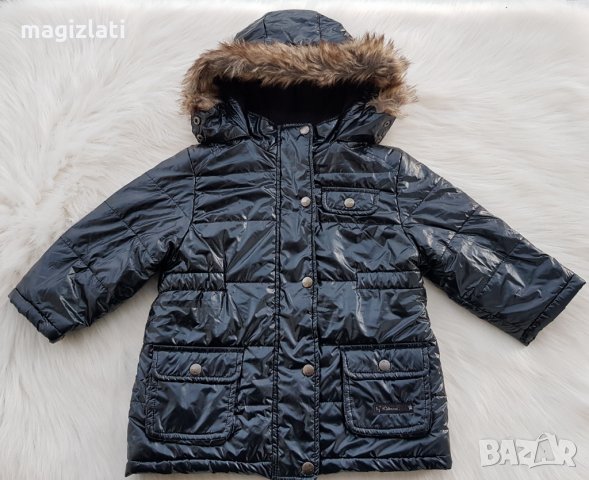 Детско зимно яке с пух на качулката размер 2 години, снимка 2 - Бебешки якета и елеци - 34498660