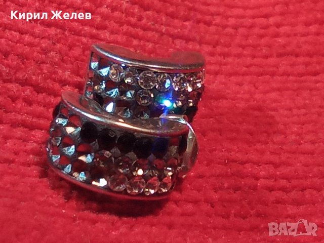 КРАСИВИ ВИНТИДЖ СРЕБЪРНИ ОБЕЦИ с ЦИРКОН и МАРКАЗИТ 925 СРЕБРО 20532, снимка 3 - Обеци - 32991397