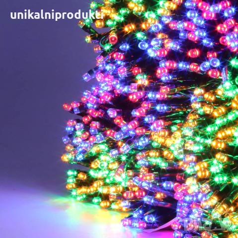 НОВО коледни лампички иглички 5м 150 диода с гръмотевична функция многоцветни, снимка 2 - Декорация за дома - 52264743