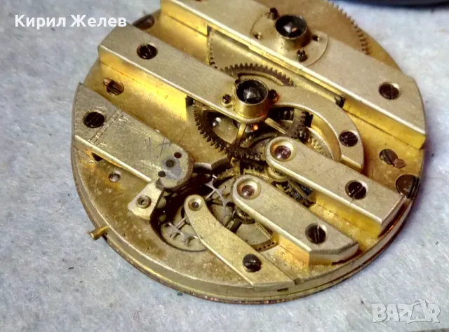 МЕХАНИЗЪМ от РЯДЪК СТАР КОЛЕКЦИОНЕРСКИ ШВЕЙЦАРСКИ ДЖОБЕН ЧАСОВНИК с РИМСКИ ЦИФЕРБЛАТ 49629, снимка 8 - Антикварни и старинни предмети - 48578727