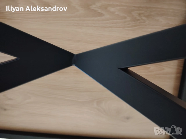 Метална холна маса с керамичен плот, снимка 7 - Маси - 52185379