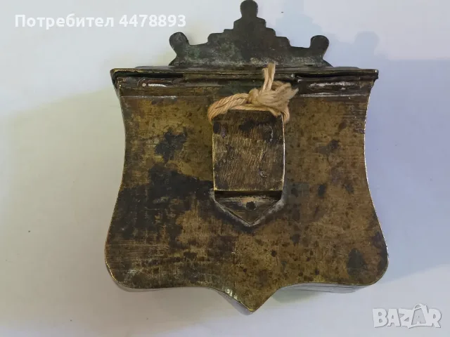 Автентичен фишеклък барутник паласка, снимка 11 - Антикварни и старинни предмети - 56255601
